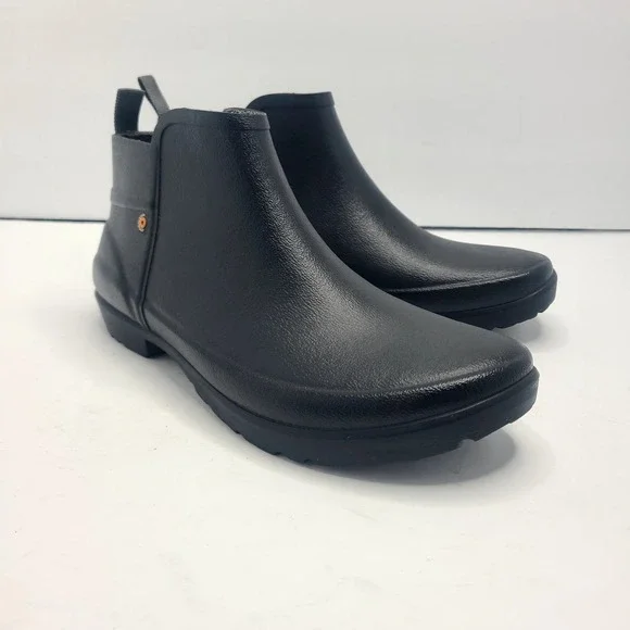Bogs Flora Bootie 72349-001 Womens US 11 Rain Boots Black Rubber Waterproof‎
