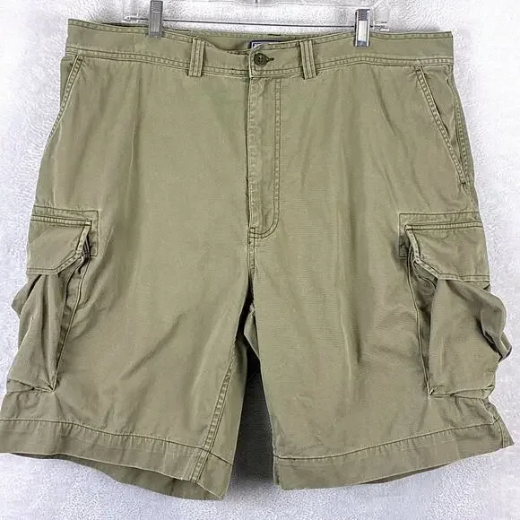 VTG Polo Ralph Lauren Cargo Shorts Men 40 Olive Baggy Preppy Grunge Military Y2K