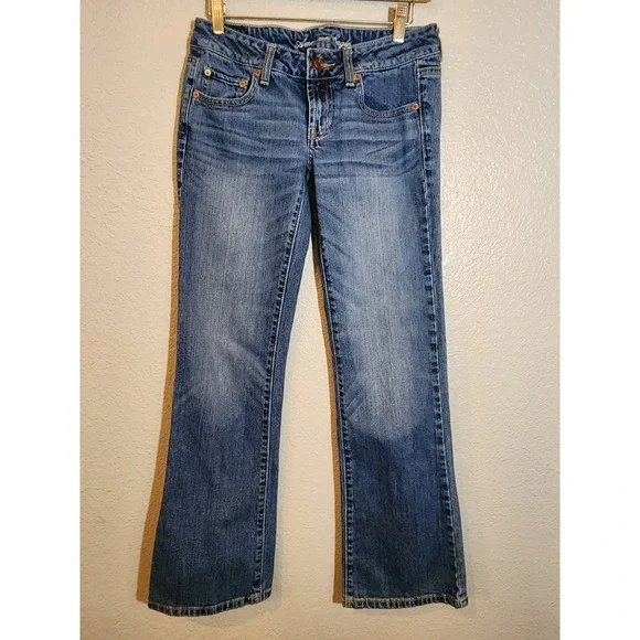 American Eagle Girls Denim Jeans, Size 4, Regular, Boyfriend Jeans