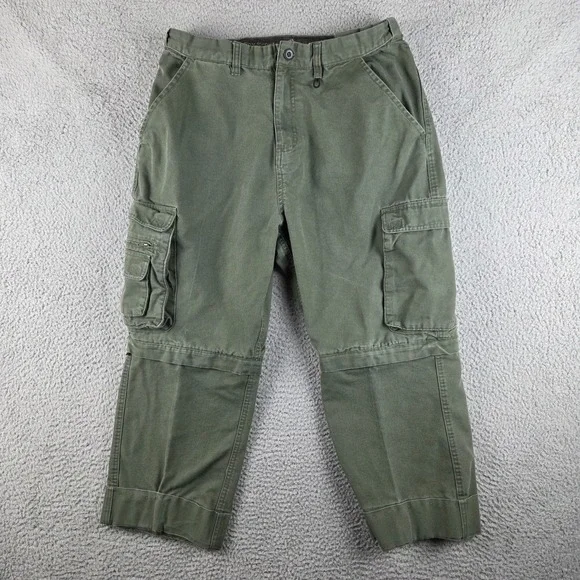 Boy Scouts Pants Youth 34 Green Cargo Convertible‎ Uniform Pant Hemmed 31x23