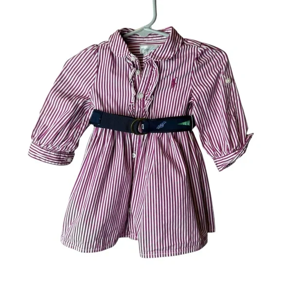 Ralph Lauren Striped Belted Dress 6M
