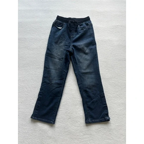 Sonoma Adaptive Jeans Kids Small Blue Elastic Waist Hook and Loop‎ Leg Openings