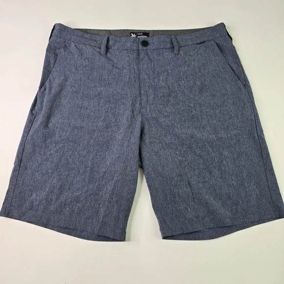 Hurley Phantom Mens Walkshorts Size 36 Blue Grey Heathered Stretch F2341-00