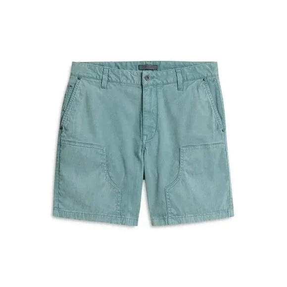 JOHN VARVATOS Shorts Mens Size 38 Aqua Green 5 Pocket Double Knee JAYDEN $168