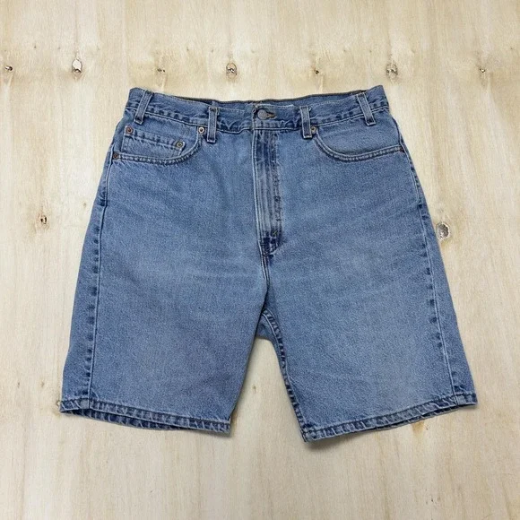 Vintage Levis 505 Denim Shorts Mens 36 Blue 10 Inseam Jorts Baggy Made In USA
