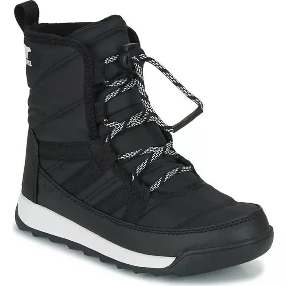 Sorel Whitney II Black Leather Waterproof Winter Boot Women 5 US