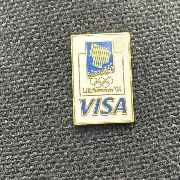 Pin, Visa Lapel Pin, Tie Tack, vintage, rare, 1994