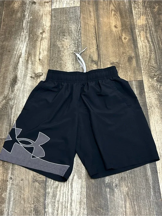 Under Armour black Athletic Logo-Accent Shorts MD