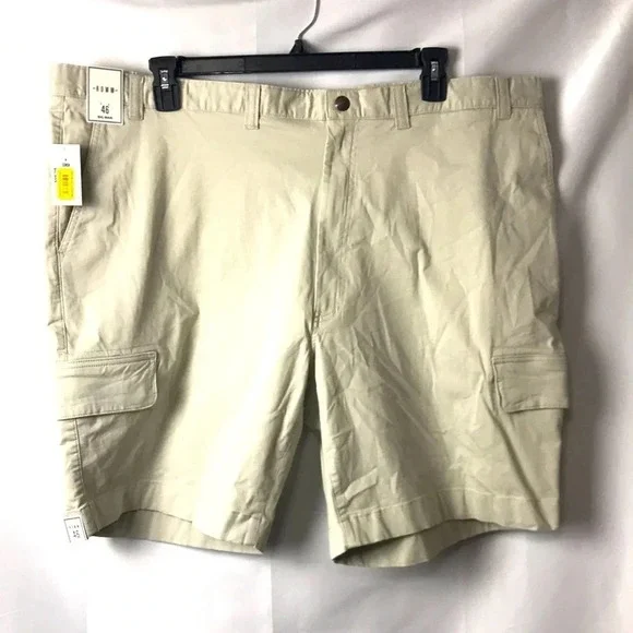 NWT ROWM MEN SZ 46 KHACKI CARGO SHORTS 9”‎ INSEAM