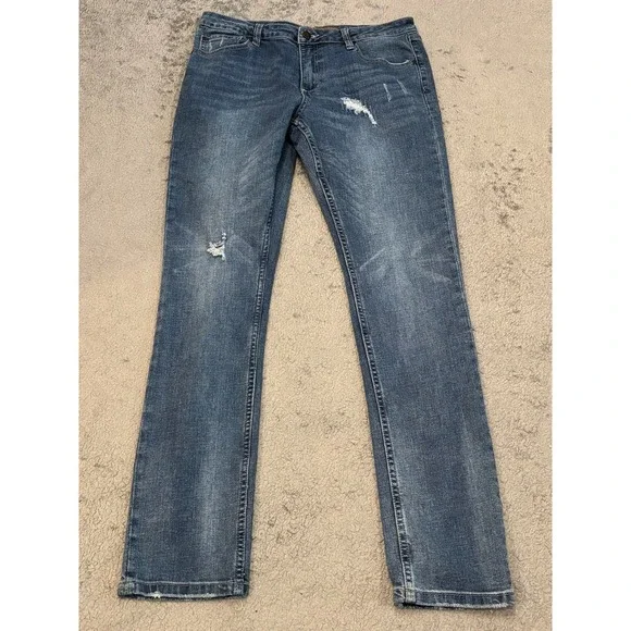 Joe's Jeans Boys Size 18 Medium Wash Distressed Slim Straight Leg Denim Jeans