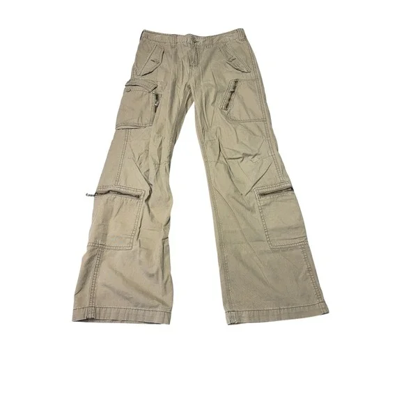 VTG Y2K Polo Ralph‎ Lauren Mens Cargo Pants Khaki Tan Size 16 W28XL28