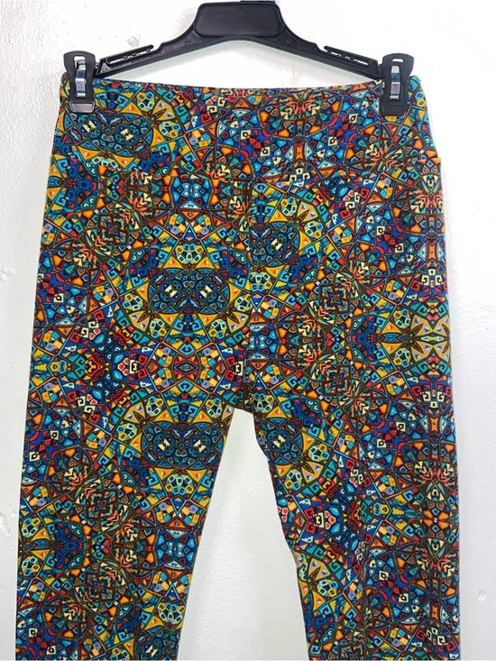 LuLaRoe Maximalist Eclectic Athleisure Multicolor Geometric Mosaic Leggings