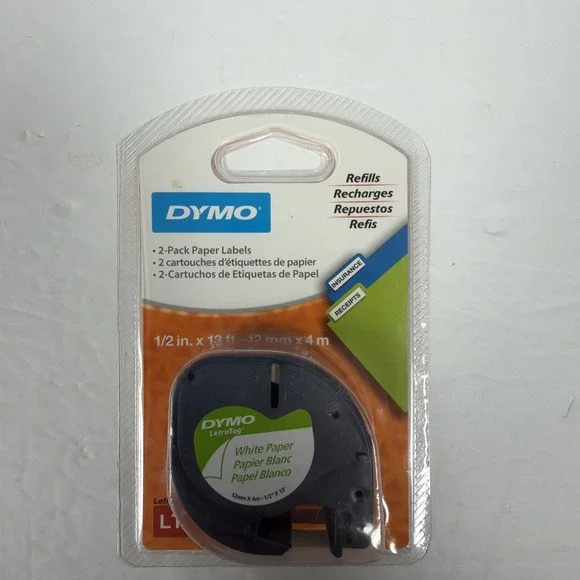 Dymo Label Refills 2-Pack White Paper‎ 10697