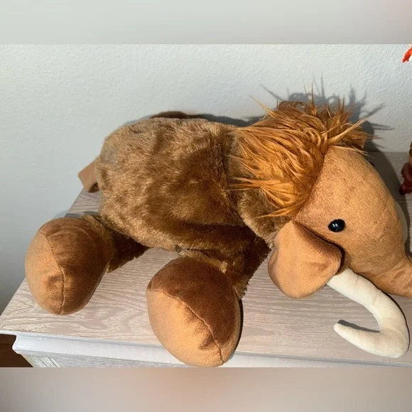 Wishpets wooly Mammoth Plush 2013 Brown Stuffed Animal 21”