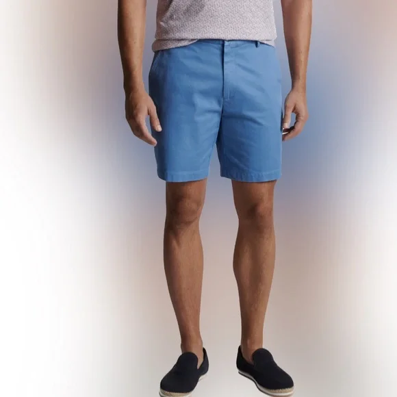 PETER MILLAR Men’s Pilot Twill 8” Pima Cotton Golf Shorts Twilight Blue‎ Size 35