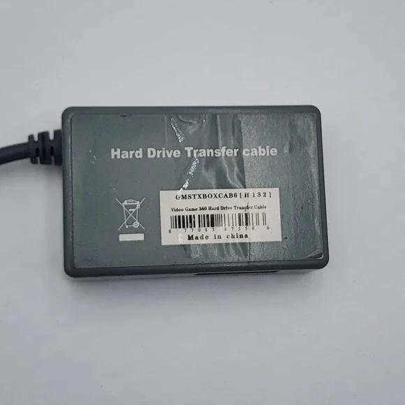 Hard‎ Drive Transfer Cable Gray Video Game Xbox 360 Generic Untested