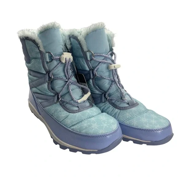 Disney X Sorel Frozen II Snow Boots Women 7‎ Blue Waterproof Faux Fur LY3665-535
