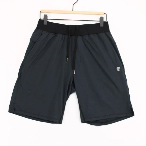 Born Primitive Training Shorts Men S Dark Gray Elastic Waist Drawstring Athletic