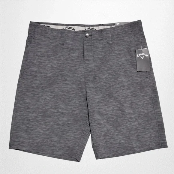 Callaway Men's‎ 34 Opti-Dri Moisture Wicking Stretch Short Caviar Gray NWT