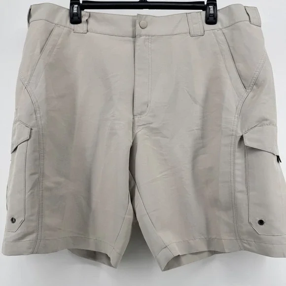 Bimini Bay Outfitters Ltd Cargo Shorts Khaki‎ Mens Sz 44 Utility Pockets Fishing