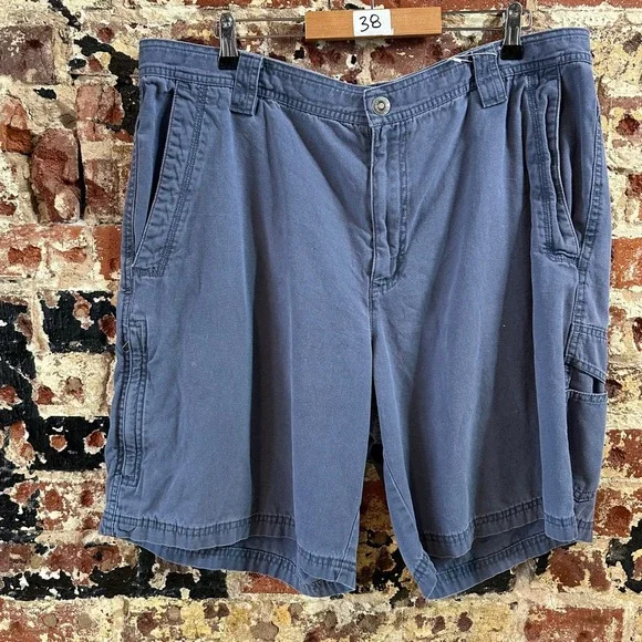 Columbia Shorts Mens 38 Casual Performance Fishing Outdoor Cotton Blue
