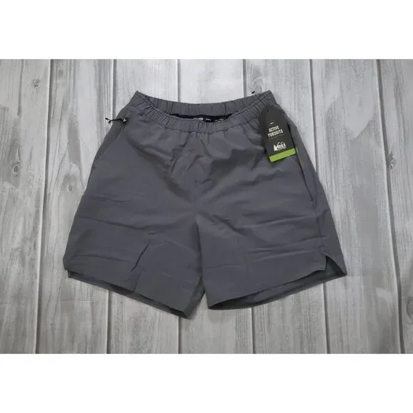 NEW REI Co-Op Active Pursuits Shorts Men's Medium Gray Lined Pockets Running