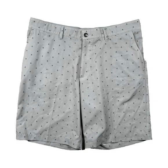 Adidas Golf Shorts Mens 38 Performance Stretch Grippy Waist All Over Print Trees