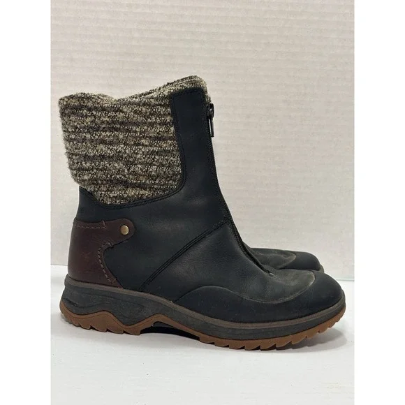 Merrell Eventyr Bond Boots Womens 5 Black Leather Zip Insulated Waterproof