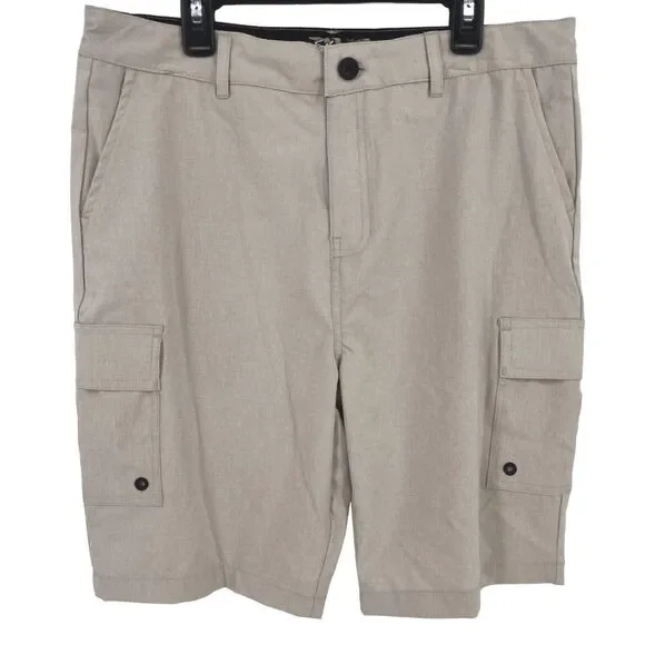 First Waves Boys Rip Stop Cargo Shorts Size 18 Khaki