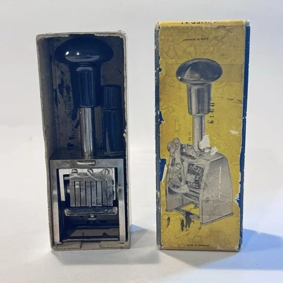 Vintage‎ General Numbering Machine 5 Action 6 Wheel Model 6-4 1/2 IOB Germany