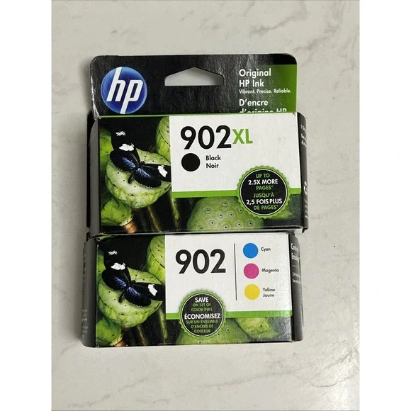 HP 902XL Black 902 Color Combo T0A39AN T6M14AN & T0A38AN - Exp. 2022