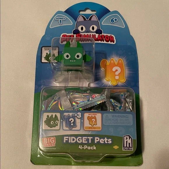Pet Simulator Green Fidget Pets 4-Pack