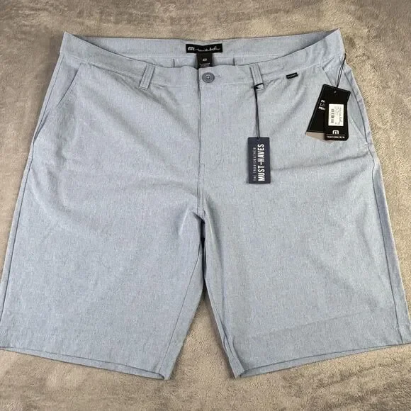 Travis Mathew Shorts Mens 40 Blue Beck Golf Performance‎ Stretch Waistband