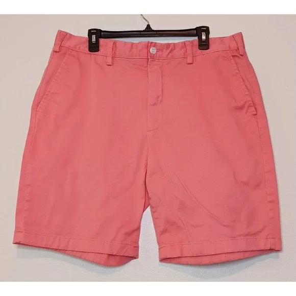 Nautica Deck Shorts Men's 36W Salmon Classic Fit Chino Flat Front‎