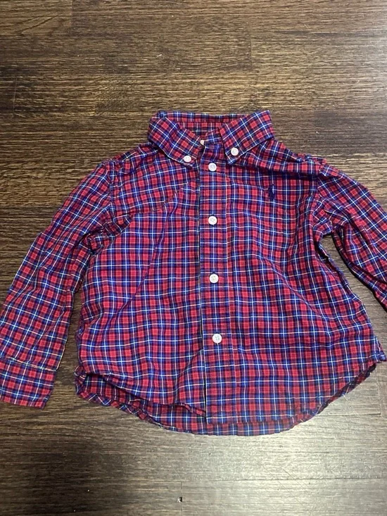 Ralph Lauren Red & Blue Plaid Button-Down Shirt