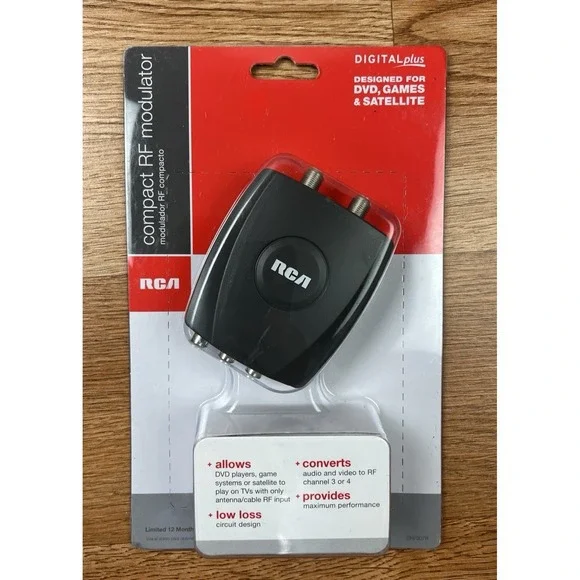 RCA Compact RF Modulator Digital Plus For DVD, Games, and Satellite NEW