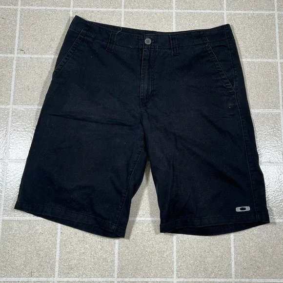 Oakley Golf Shorts Casual Chino Men's Size 34 Flat Front Black
