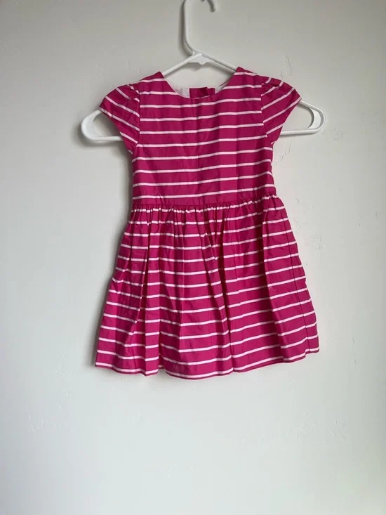 Ralph Lauren Pink and White Striped Fit-and-Flare Dress