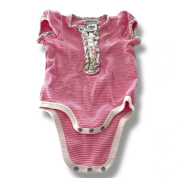 Ralph Lauren, Striped Floral Onesie Baby Size 3 Months