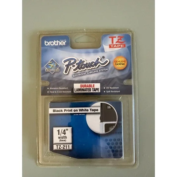 Vintage Sealed Brother Genuine Black on White 1/4