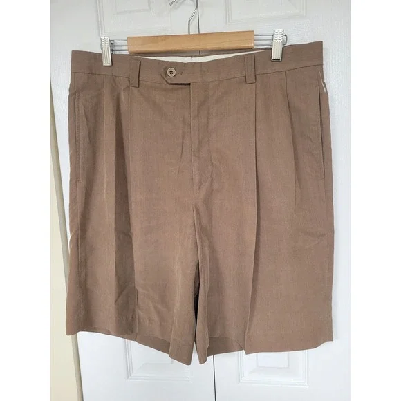 Ben Hogan‎ Mens Pleated Golf Shorts Sz 36 Nutmeg Casual & Fashionable