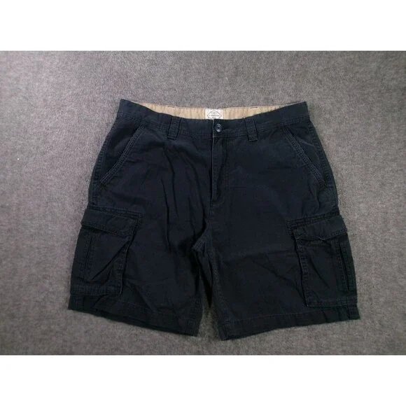 St Johns Bay Shorts Mens 38 Cotton Cargo Pocket Navy Relaxed Casual Shorts