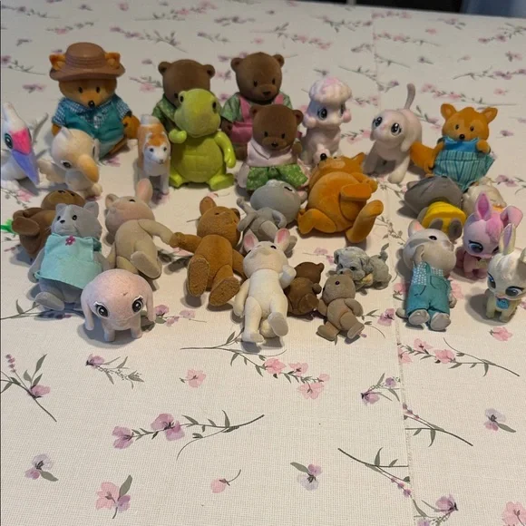 Assorted Plush Small Pets Toy Lot - Cute Mixed Colors