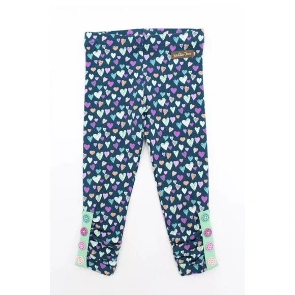 Matilda Jane Girls Heart to Heart True Love Heart Leggings Size 10 New‎