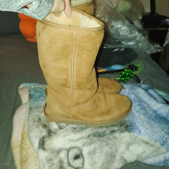 UGG Tan Full Length Boots - Size 9