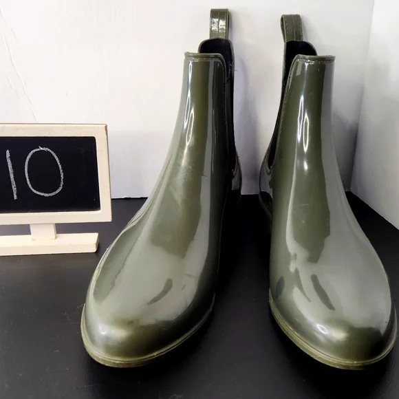 Sam‎ Edelman Tinsley 10M olive green comfy low rain boots