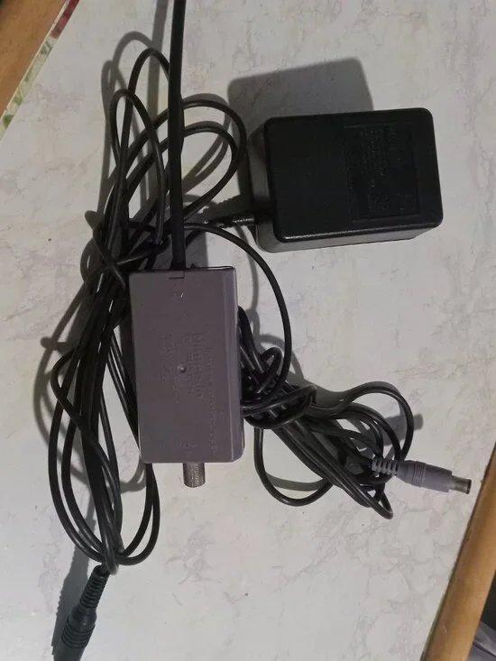 SNES BUNDLE OEM AC Adapter + RF Cable TV Cord Super Nintendo Brand
