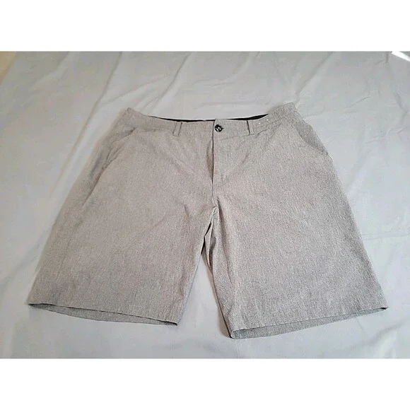 Arizona Jean Co Men’s Size 36 Gray Flat Front Stretch Golf Shorts Chino Casual