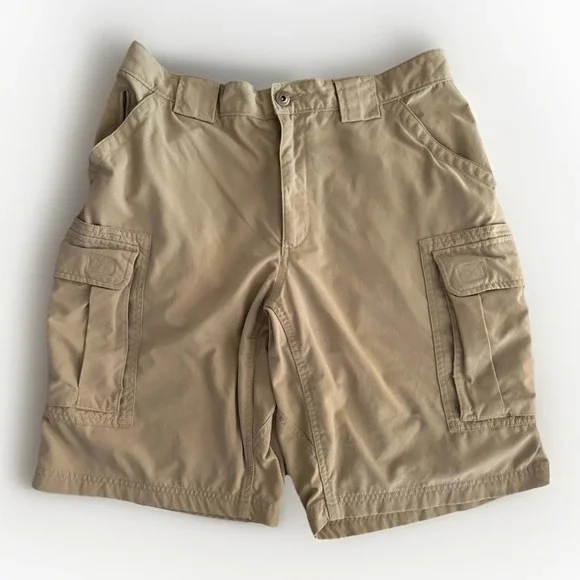 Duluth Trading Cargo Shorts Mens‎ 32x11 Tan Workwear Tactical Utility Hiking