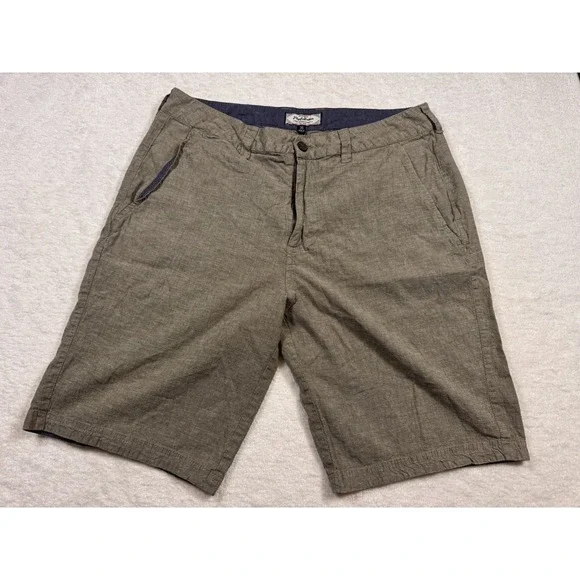 Flag & Anthem Dry Goods Supply Men's‎ Khaki Linen Blend Shorts Size 35
